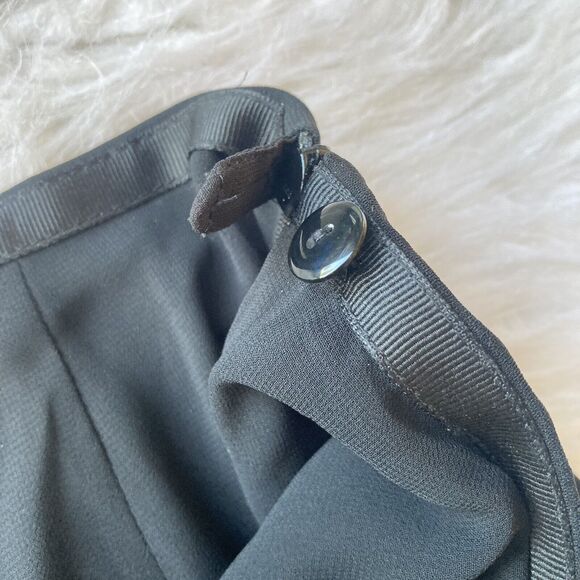 Talbots Dress Pants Sz 12 Black Side Zip Flat Front High Rise Wide Leg Womens - Picture 6 of 11